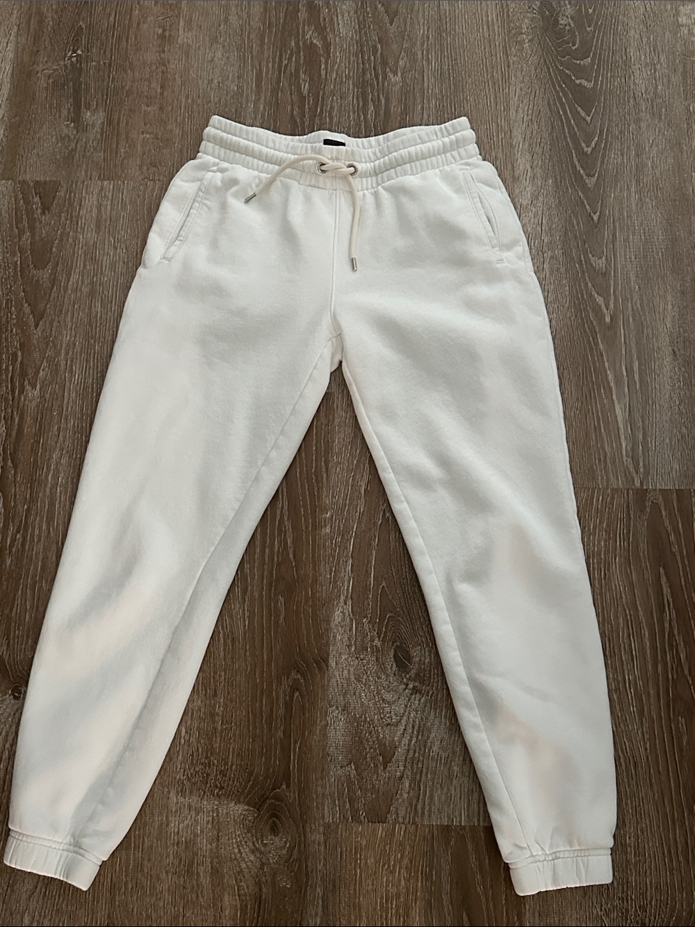 GAP White Womens Fleece Joggers - Drawstring Waist
